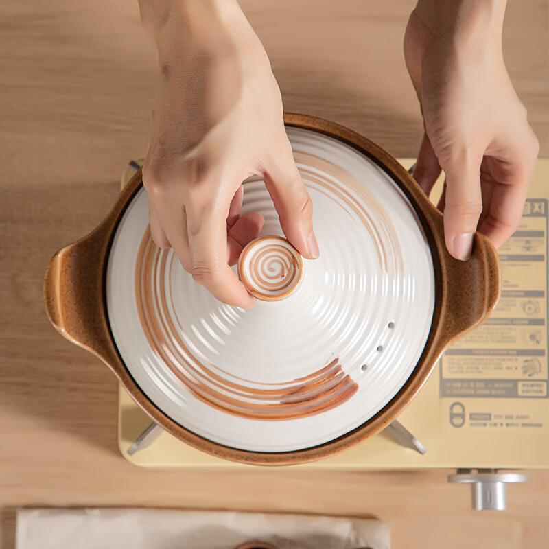 Igasa-yaki tagine casserole clay pot rice pot, high temperature resistant ceramic pot, dry-burning non-cracking 0-coated clay pot, Igasa-yaki anti-stick tagine pot (260ML) 260ml