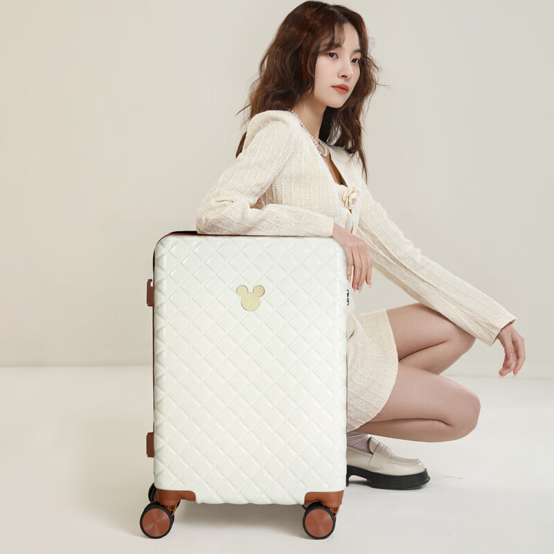 Mesuca x Disney Mickey Classic Diamond Luggage 20-inch Carry-on Case Women's Large Capacity Suitcase Student Case
