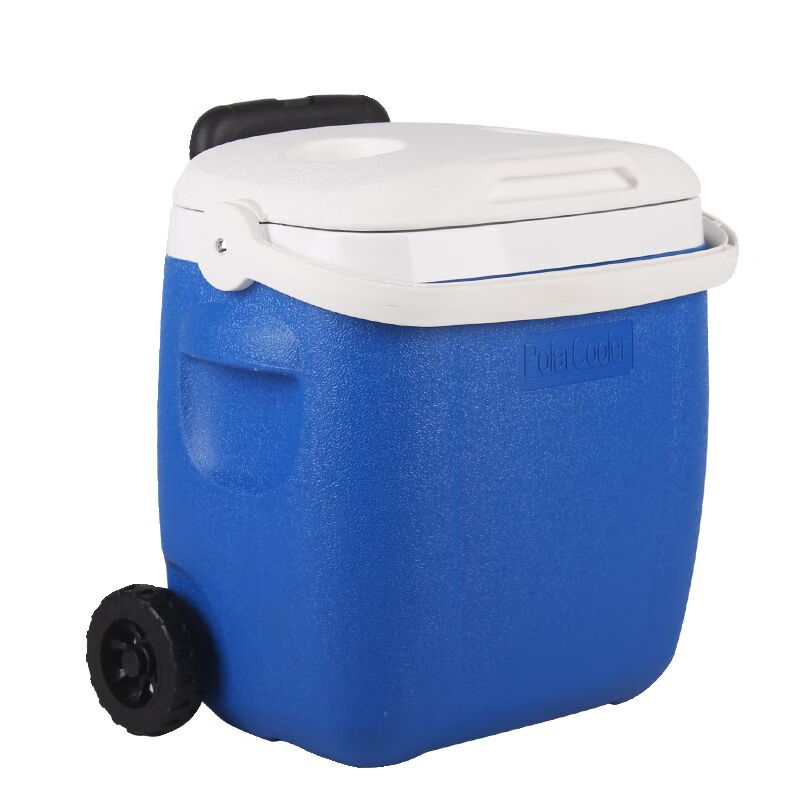 Huasheng Trolley Insulated Box Refrigerator Commercial Vehicle Portable Home Outdoor Food Delivery Box Fishing Fresh Box Thickened Insulation Layer 20L Wheeled Handle Model