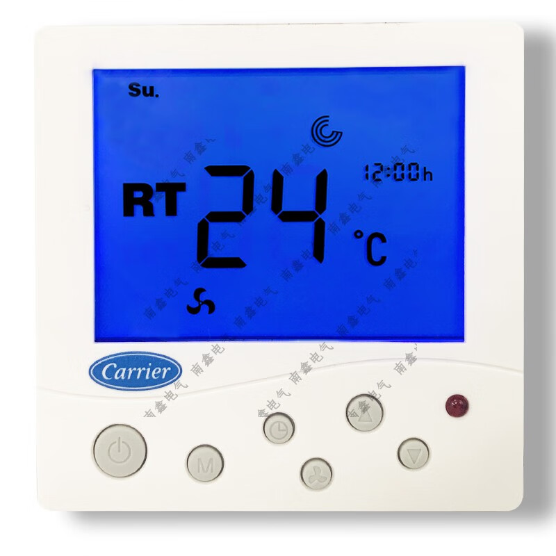 Carrier Carrier central water air conditioning LCD thermostat fan coil three-speed switch panel TMS910SA TMS910SA-OS (external probe + probe line)