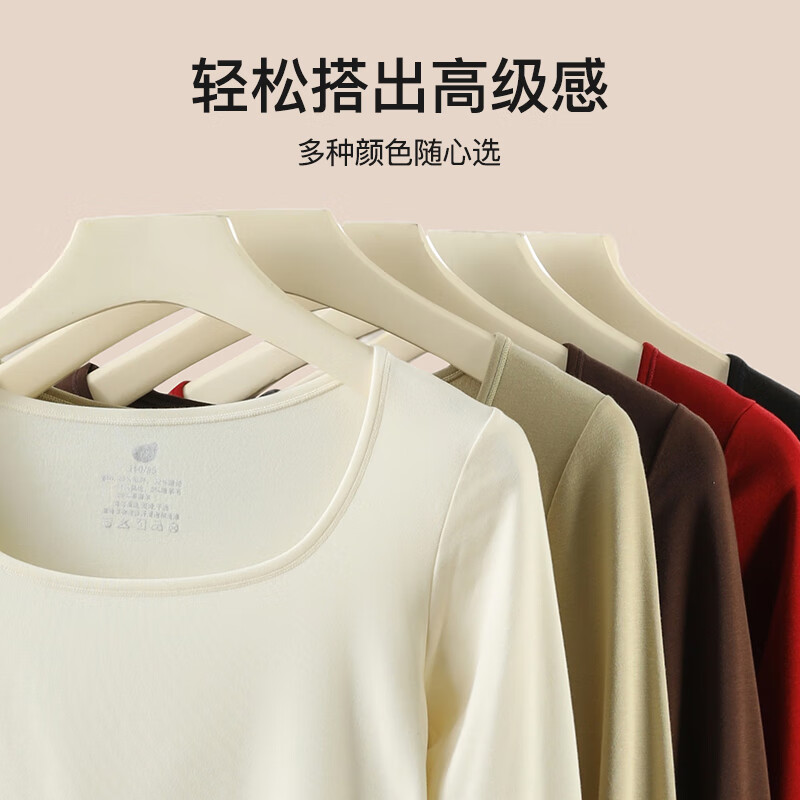 Catman Hyaluronic Acid Tencel Autumn and Winter Women's Bottoming Shirt 2025 New Slim Fit Lined Warm Wool Top