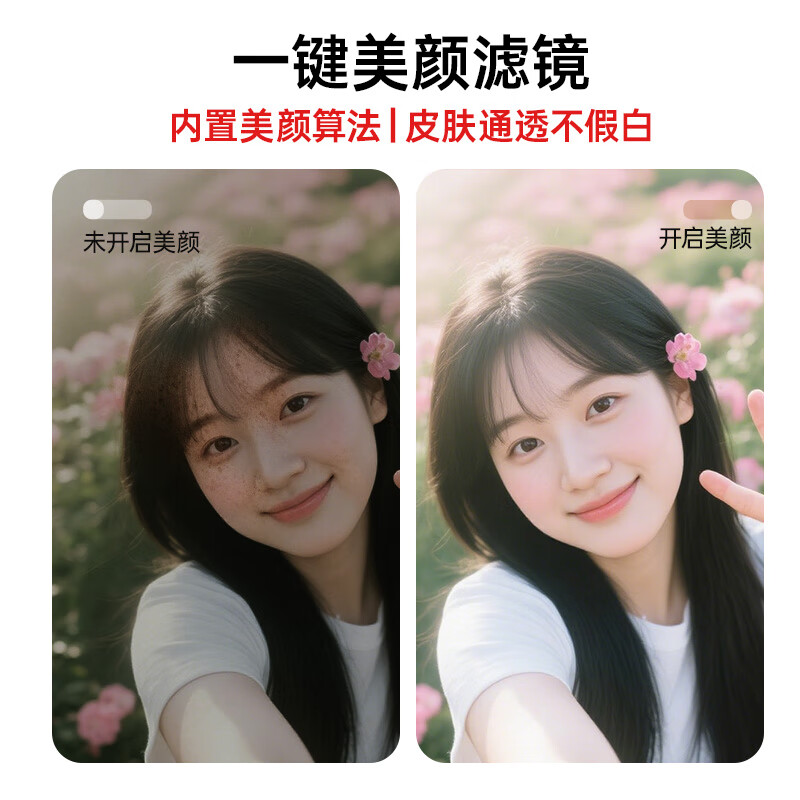 Songdian DC103W high-definition digital camera, flat CCD student party can upload to mobile phone, professional entry-level small mirrorless vlog photography retro camera, white, official standard + 32G memory, approximately 3,000 photos stored