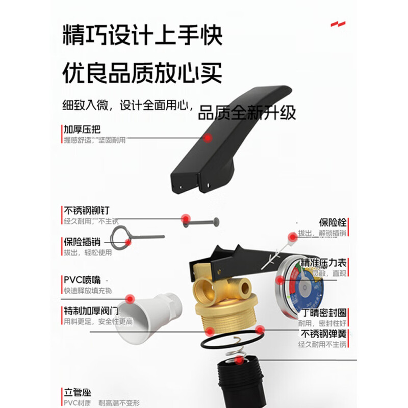 Yuanbang 2025 New National Standard Dry Powder Fire Extinguisher 4kg Fire Fighting Commercial Household Portable 1kg 2kg Store Warehouse Factory 35KG Fire Extinguisher 2025 New National Standard