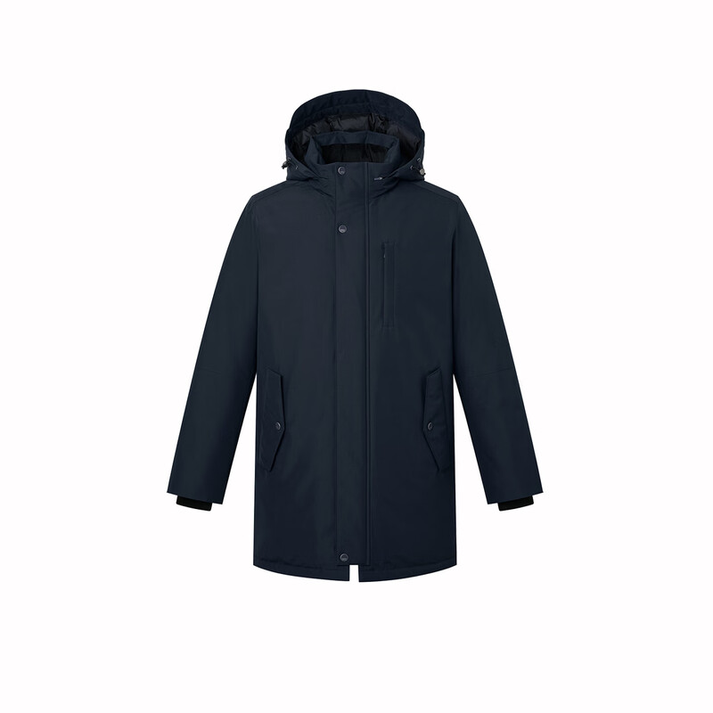 HAZZYS Men's 2025 Winter Jacket Three-Proof/Goose Down Mid-Length Down Jacket Men's ASFZU0CDX03