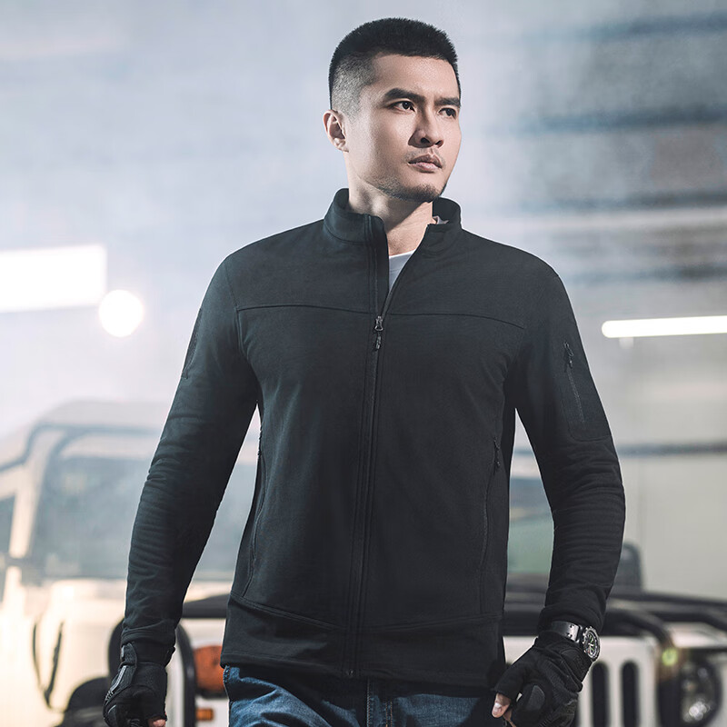 Dragon Tooth Third Generation Phantom Blade Lightweight Fleece Jacket Men's Outdoor Leisure Sports Functional Cardigan Jacket Extreme Night Black M 175/96A 141-155 catties