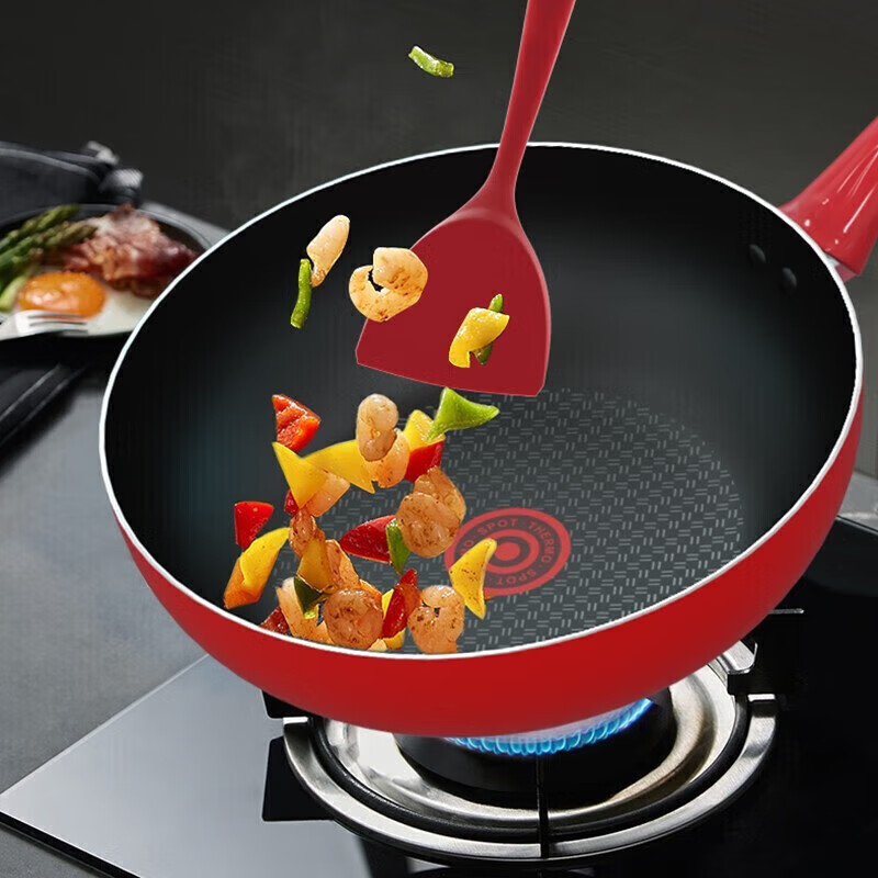 SUPOR Lucky Kitchen Gift Box Four-piece Set Frying Wok Slicing Knife Deli Knife Silicone Spatula VTP2201T