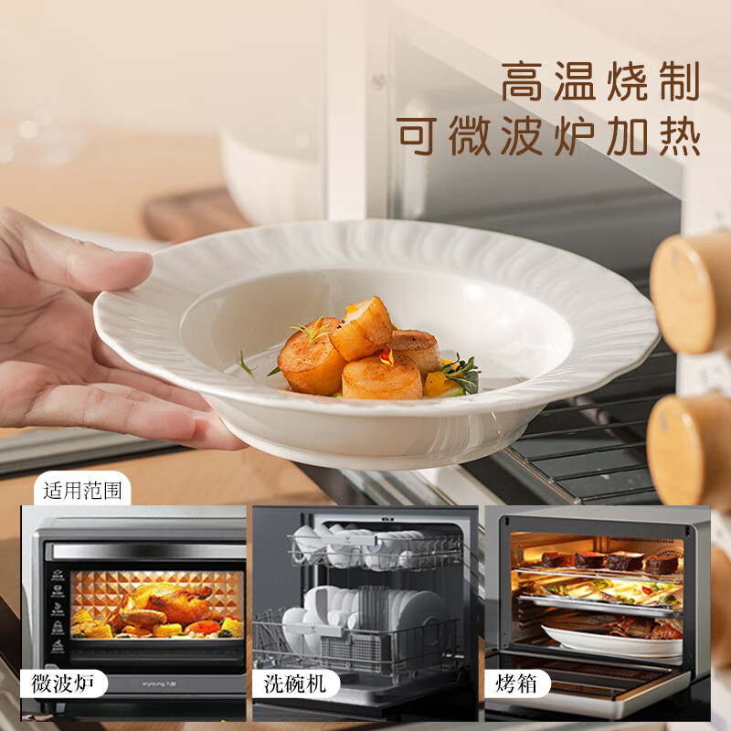 Lowe Youmi Rabbit Ceramic Plate Home Dish Plate High Temperature White Porcelain Dish Plate Deepened Plate Bowl Home 2025 New Plate Elegant Lace 7-inch Lace Plate 2 Pack No Specifications