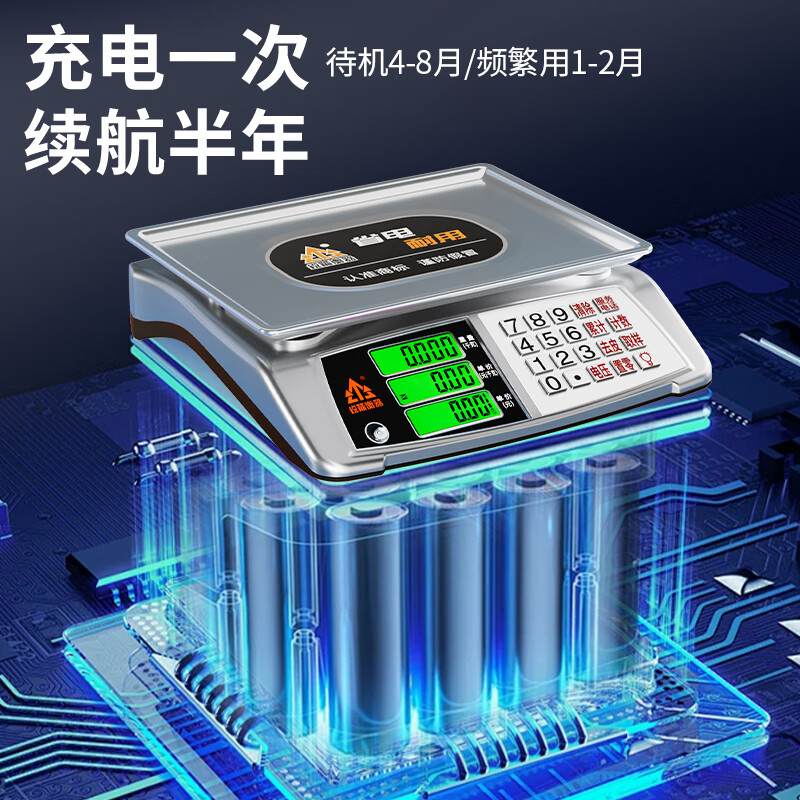 Ruijian Weighing Instrument Ruijian Ruijian Electronic Scale Commercial Pricing Platform Weighing Scale High-precision Accurate Weighing Waterproof Electronic Scale Indoor Red Letter Concave Plate 30kg