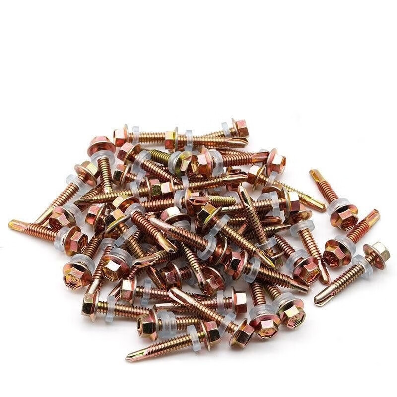 Vinoa national standard 5.5 external hexagonal drill tail wire color steel tile special nails self-tapping screws national standard thickened self-tapping screws 5.5 national standard 7 cm long (1.51 catties, about 82 pieces)