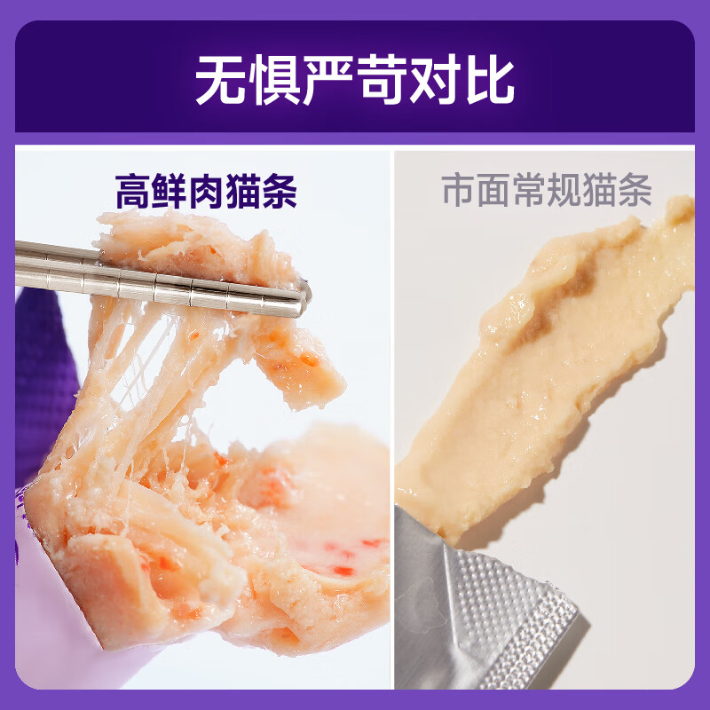 Meow Zhengzheng High Fresh Meat Staple Food Cat Strips for Kittens and Adult Cats Universal Full Price Wet Food Hydrating Nutritional Cat Snack Mix 50 Count