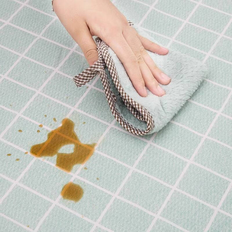 Fantasy tablecloth waterproof and oil-proof coffee table mat rectangular tablecloth plastic desk grid table classic white grid 137*137CM (square table)