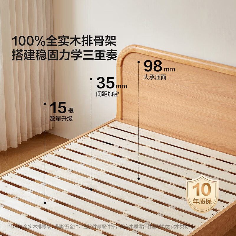 LINSY KIDS Lin's children's bed boys and girls single bed without bedside/1A children's bed + 10cm mattress 1.35*2m