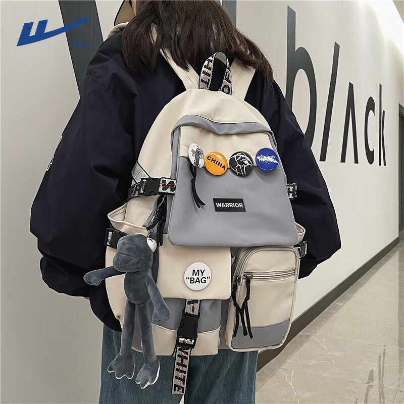 Backpack for men, simple and versatile, large-capacity schoolbag, travel backpack, junior high school student, high school student, computer bag for men