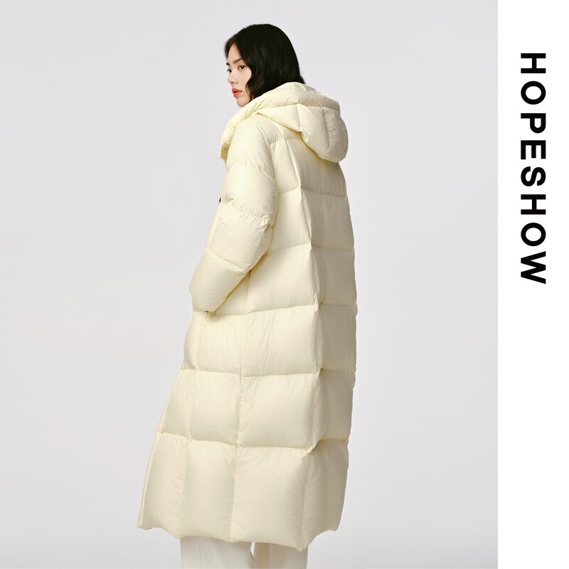 Red sleeve (hopeshow) down jacket 89124420925 Cream pudding XS