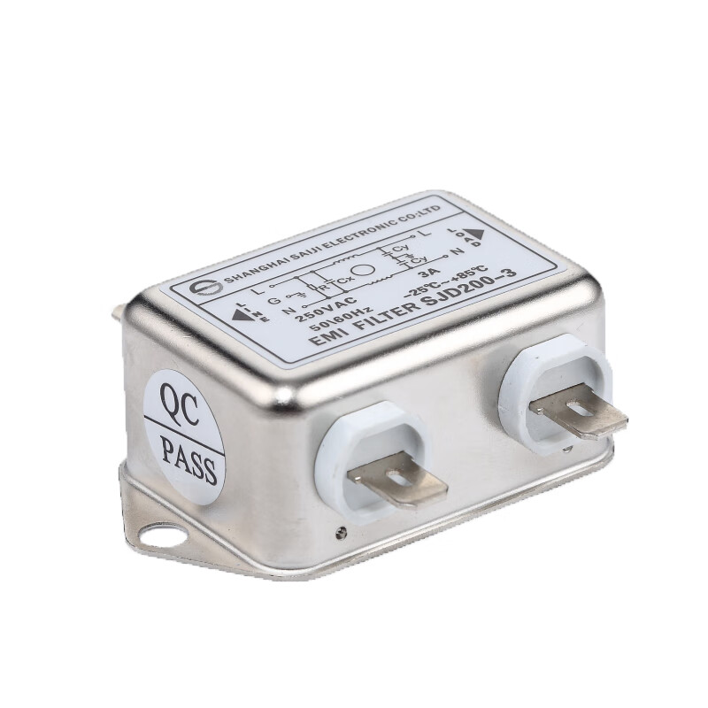 Saiji power filter SJD200 210 single-phase AC 220V low-pass anti-interference purification universal 3A6A10A20A SJD200-1A filter