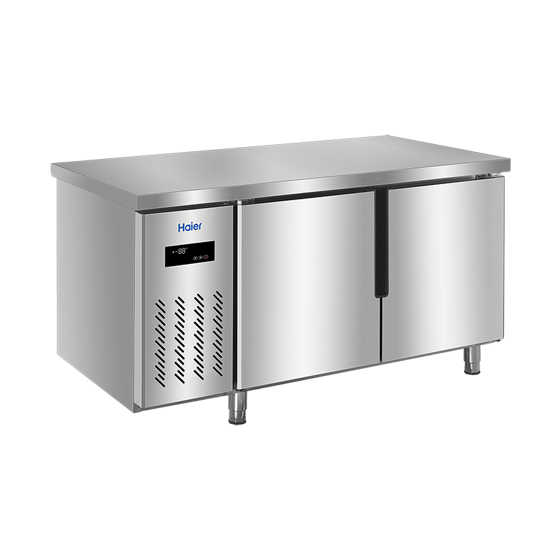 Haier commercial freezer stainless steel operating table fresh-keeping work platform kitchen refrigerator hotel restaurant canteen milk tea shop refrigeration frozen copper tube quick-frozen beef and mutton vegetables 1.2 meters 233 liters | Refrigeration/freezing conversion | Stainless steel