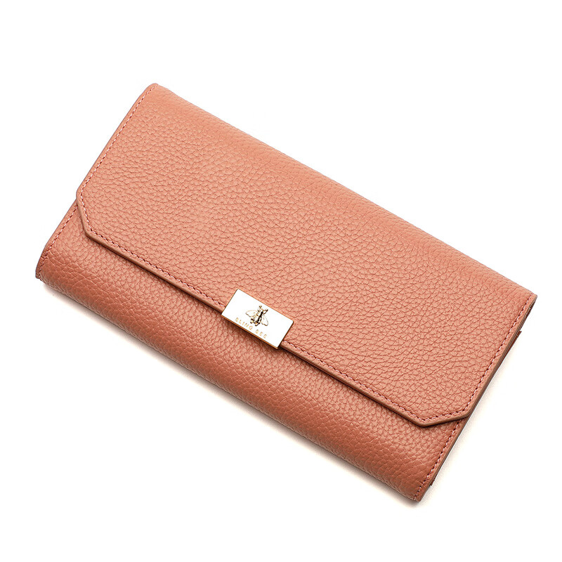 Crocodile shirt Valentine's Day gift tri-fold wallet for women first layer cowhide long fashion ticket holder gift box pink