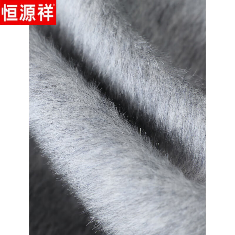 Hengyuanxiang high-end light gray double-sided cashmere coat women's mid-length 2025 autumn and winter new mother's wear loose woolen coat brown S 90-105 catties