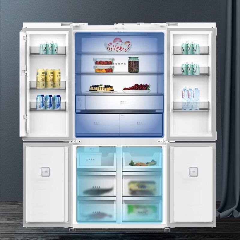 Meiling refrigerator BCD-560WP9BTZ embedded four-door cross door frequency conversion automatic ice making large capacity 560WP9BTZ glazed seal