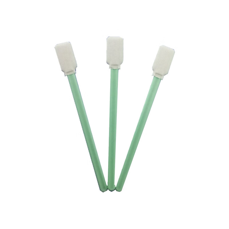 Dust-free cotton swabs, precision industrial non-purifying dust-free cloths, sponge head wiping swabs, cotton swabs, ultra-fine sponges, medium flat head, extended style, 100 pieces per pack