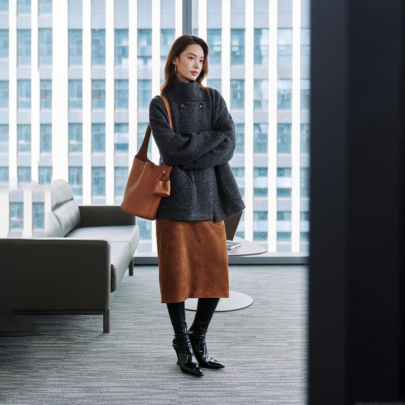 EP Yaying Tang Yan same style women's bag leather coin purse magnetic buckle headphone key bag pendant 25 new products B403A white one size