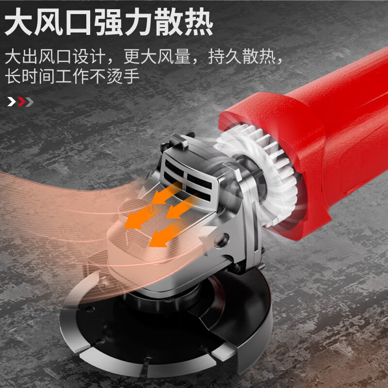 Xinggu angle grinder, cutting machine, household grinder, hand grinder, polisher, small grinding wheel, 100-type polishing machine, all-purpose basic set | 9-speed speed adjustment | 8-meter long line