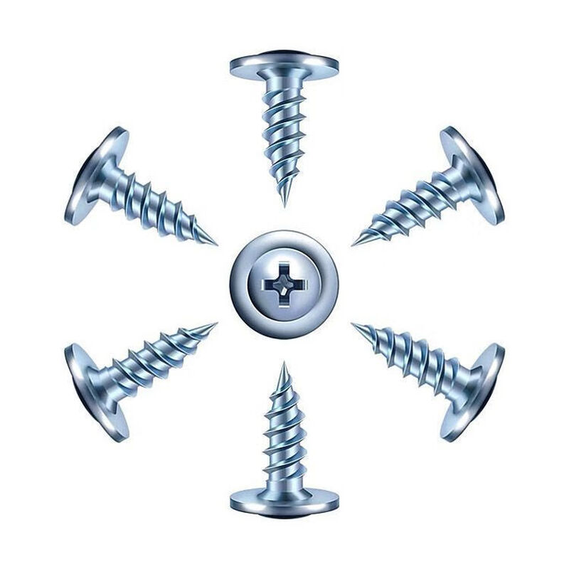 Ye Yu high-strength self-tapping screws, large flat head, large head screws, large cap cross self-tapping threaded wood screws, pointed tail nails 13mm 10 catties