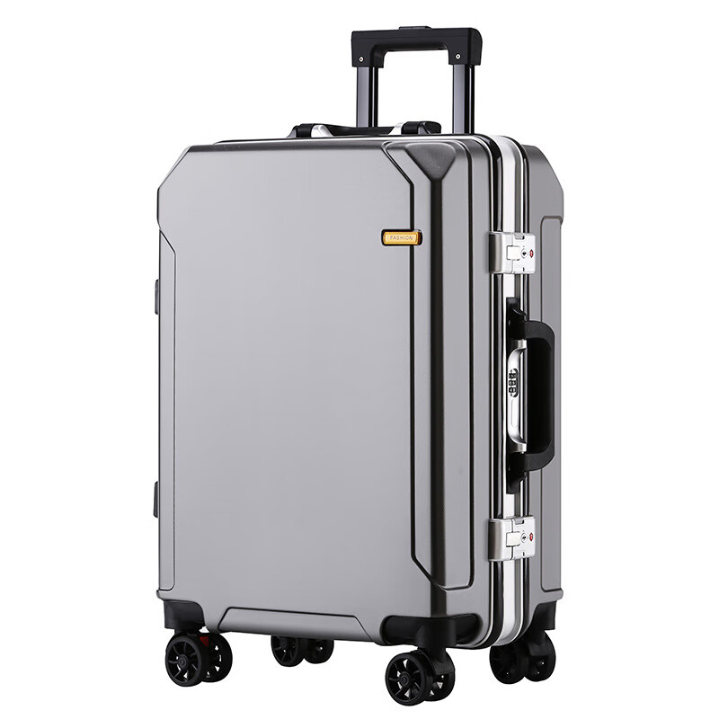 Xiaomi Li high-end suitcase can seat 22 people, suitcase for men and women, 20 boarding suitcase, college student business large capacity, 26 trolley case, supreme aluminum frame model, dark gray 24 inches, gold size