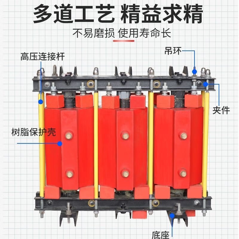 Sichuan Electric High Voltage Iron Core Reactor CKSC-240/10-6% Epoxy Casting 216Kvar Series Reactor Reactive Power Compensation Capacitor Cabinet Special Copper 6% 10000V 5