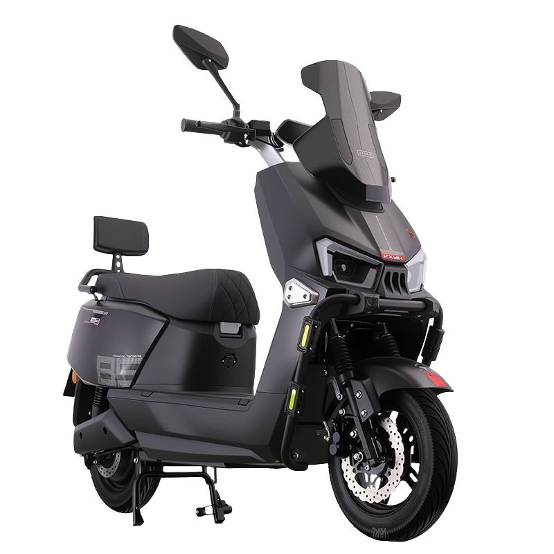 Dalong Yinghao electric motorcycle mecha 72V high power long endurance long-distance running king takeaway battery travel scooter matte black/speed 70M/front and rear disc brakes/backrest board 72V38A/new black gold graphene battery/wooden frame shipped