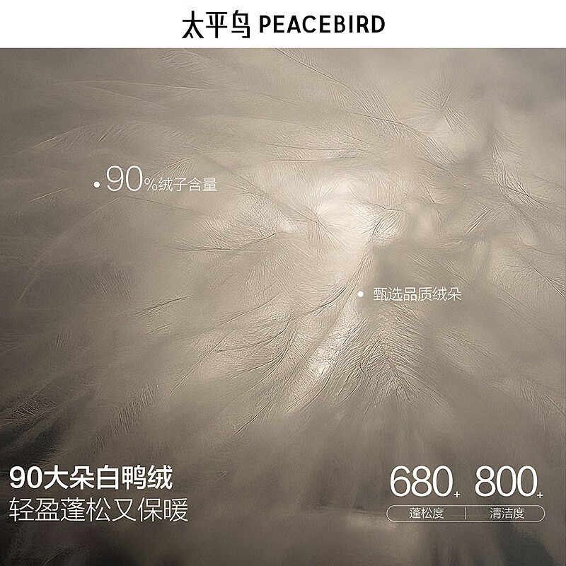 PEACEBIRD Men's Fur Collar Down Jacket Men's 25th Winter New Winter Protection# Pebble Brown First Batch L