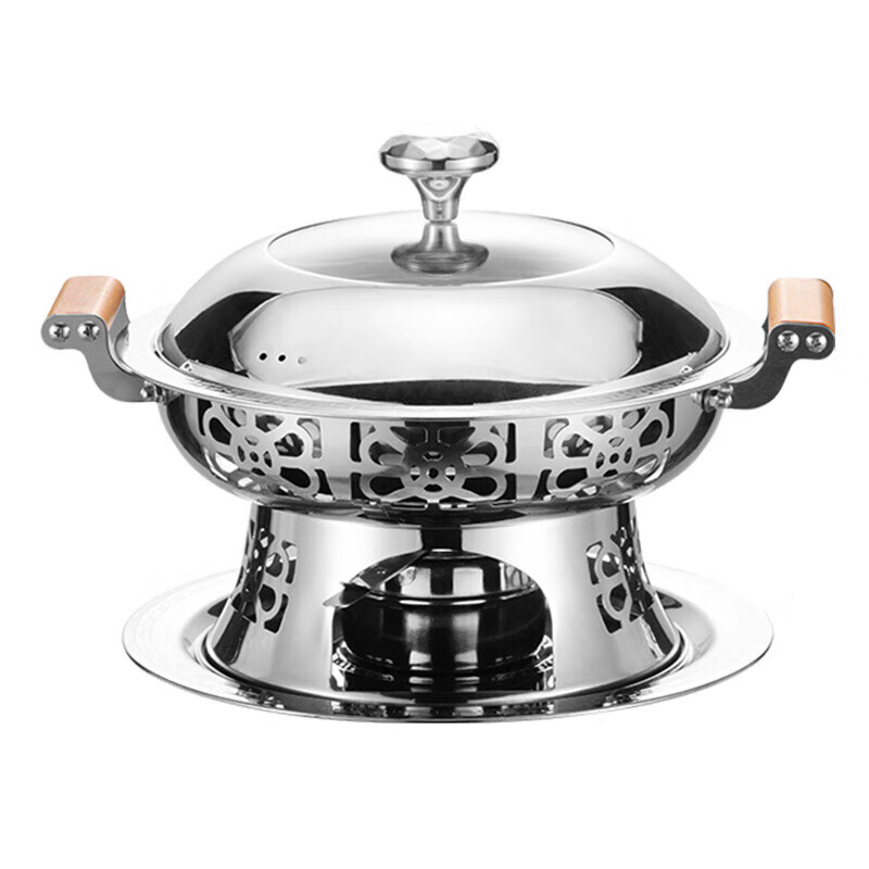 Kitchen plan alcohol stove small hot pot pot 304 stainless steel dry pot hot pot
