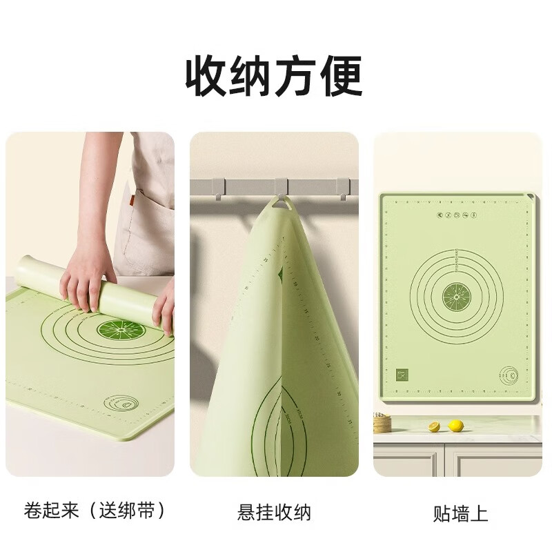 Silicone kneading mat maternal and infant food grade thickened rolling mat for home kitchen baking extra large pacifier grade liquid silicone 65*45cm extra thick 7mm free kneading dough 5