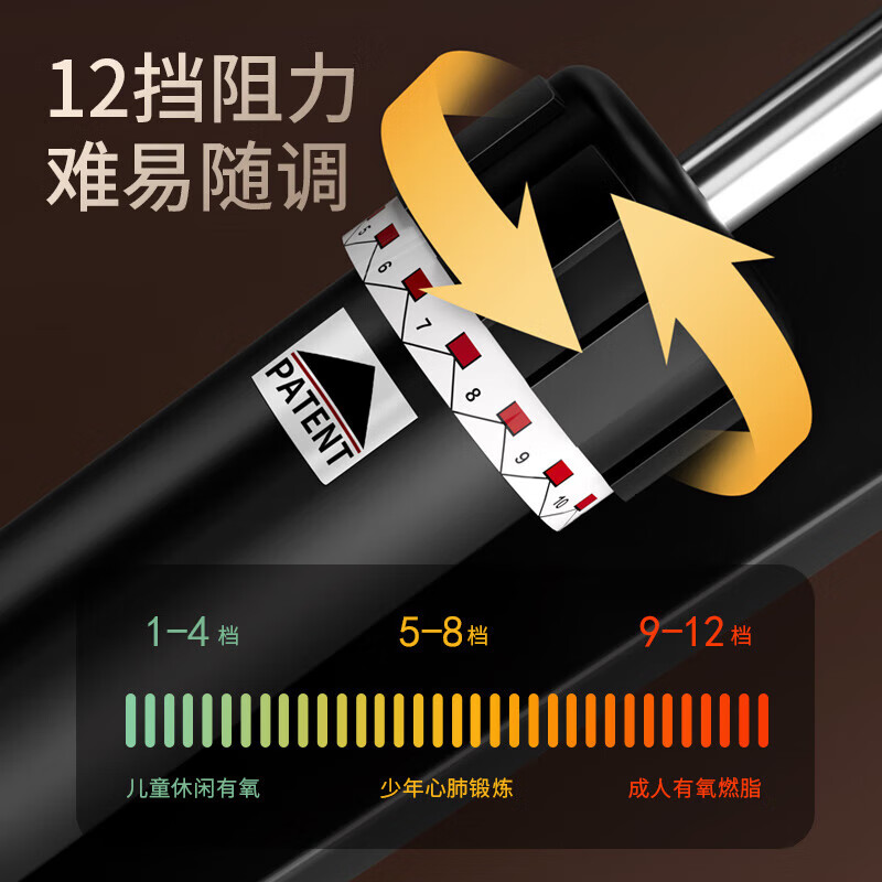 ANTEPOP rowing machine home fitness equipment exercise weight loss aerobic artifact core belly reduction exercise indoor 12-level resistance/digital display/foldable storage/black