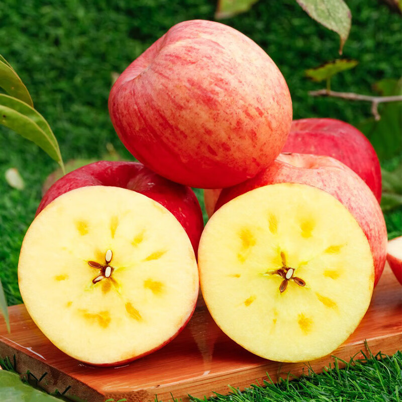 Aksu Apple Xinjiang Direct Mail Authentic Xinjiang Aksu Rock Candy Heart Apple Fruit Fresh Seasonal Red Fuji Ugly Apple 5 catties of high-quality fruit丨Single fruit 80-100mm丨Net weight 4.5 catties (7-9 pieces)