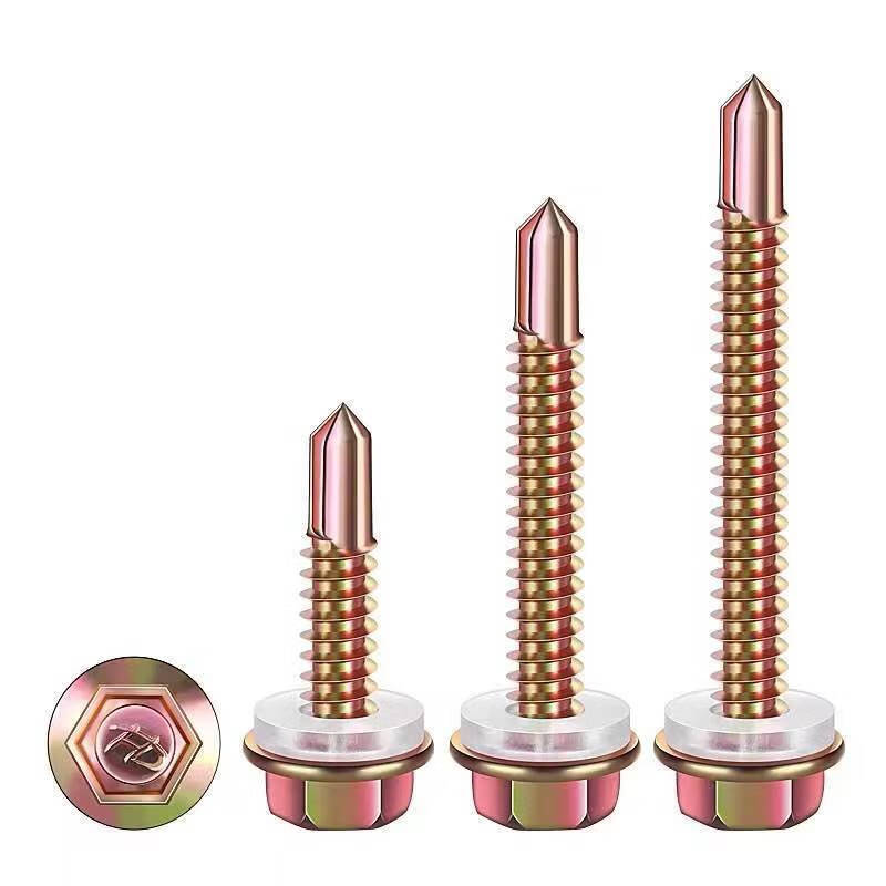 Vinoa national standard 5.5 external hexagonal drill tail wire color steel tile special nails self-tapping screws national standard thickened self-tapping screws 5.5 national standard 7 cm long (1.51 catties, about 82 pieces)