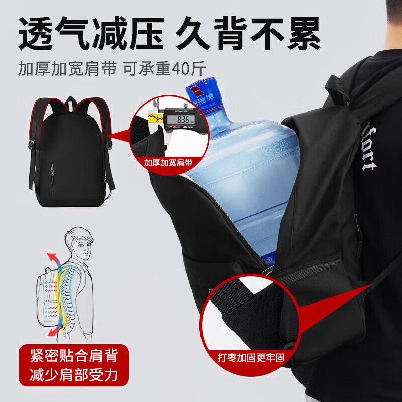 Backpack men's large-capacity water-repellent commuter business trip backpack casual computer bag college student bag travel bag