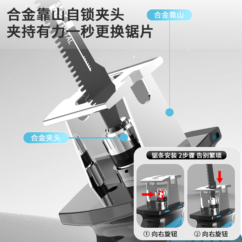 Milled German saber saw reciprocating saw universal electric cutting saw small household bone saw machine hacksaw wood saw wall cutting artifact