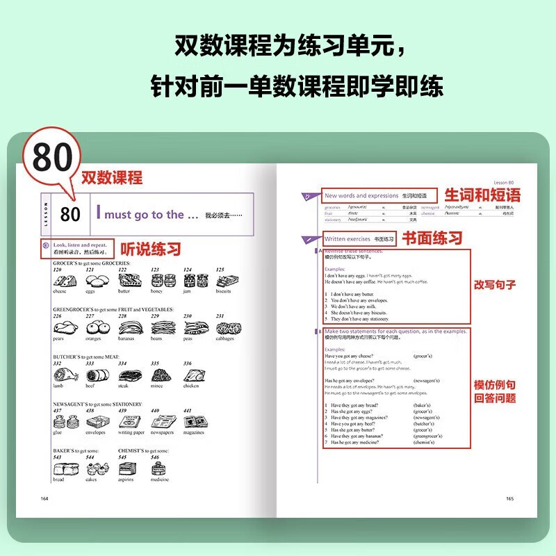 New Concept English 1+2 Smart Edition + New Oriental Primary School Junior High School High School College Entrance Exam Must Memorize Words Roots and Affixes (set of 3 volumes) Key Points Overview Video Text Audio Words Primary and Secondary School English Foreign Language Translation Press
