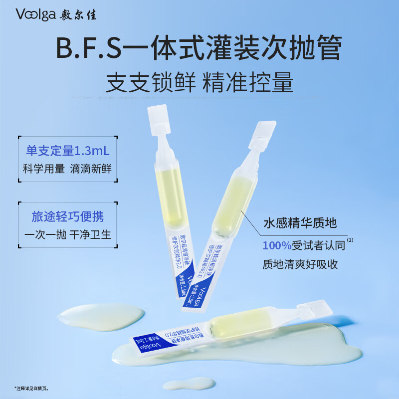 Fuljia Acne Clearing, Purifying, Repairing and Repairing Secondary Essence 2.0, Anti-acne, Oil Control, Soothing and Moisturizing, 5 Pack, Trial Pack