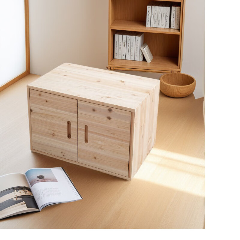 Ye Yu's free combination widened solid wood box storage box tatami bed can sit on the spliced bed box multi-functional storage box fir thickness 1.7cm top open lid 31*31*31 actual size 1cm smaller