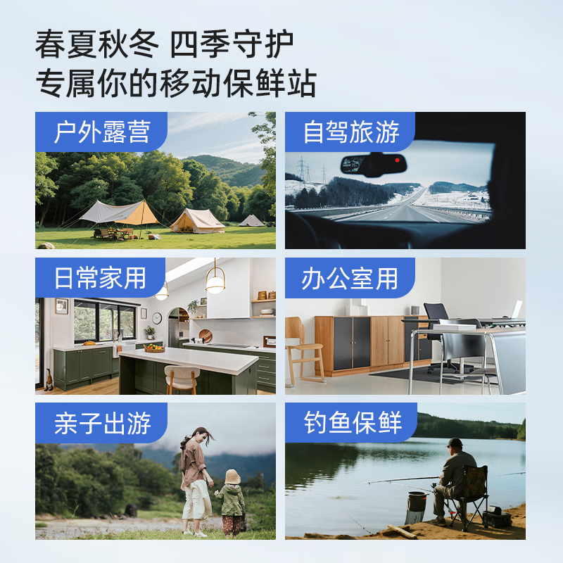 JiKrypton Car Refrigerator Mini Refrigerator Dual Temperature Zoned Refrigeration and Freezing Long-term Insulation Large Capacity 23.7L 9X