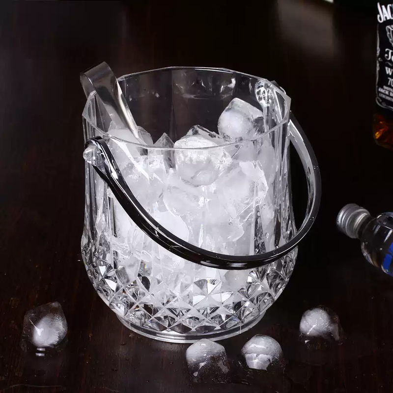 Fantasy bar music restaurant KTV special price large, medium and small Yuanbao ice bucket plastic champagne red wine ice cube ice bucket transparent 5 liters can hold 5 small beers