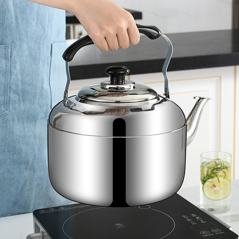 Tuojin Japan imported quality 316 stainless steel whistle kettle large capacity whistle extra thick boiling kettle induction cooker coal water capacity 20 catties extra thick food grade 316 stainless steel 1ml 4 catties-26 catties