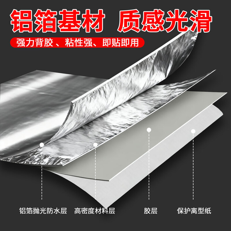 Milechi aluminum foil tape 4.8cm*20m silver sink waterproof pipe insulation sealing kitchen high temperature resistant tin foil tape kitchen stove waterproof and oil-proof sticker