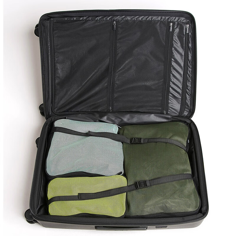 Samsonite's new trolley case RESTACK series KO6 striped suitcase, lightweight and wear-resistant boarding case, large capacity suitcase KO6 black 20 inches (expandable)