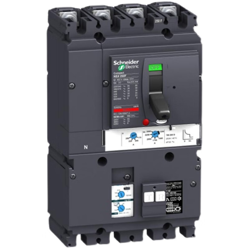 VigiNSX250F Schneider plastic case leakage circuit breaker VigiNSX100F with leakage protector 4P/3P 200A 3P