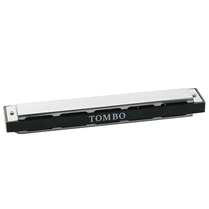 TOMBO Japan imported gongs 6624 intermediate and advanced performance 24-hole polyphonic harmonica for entry-level beginners, adults and children, 24-hole silver C key - recommended for beginners (standard model)