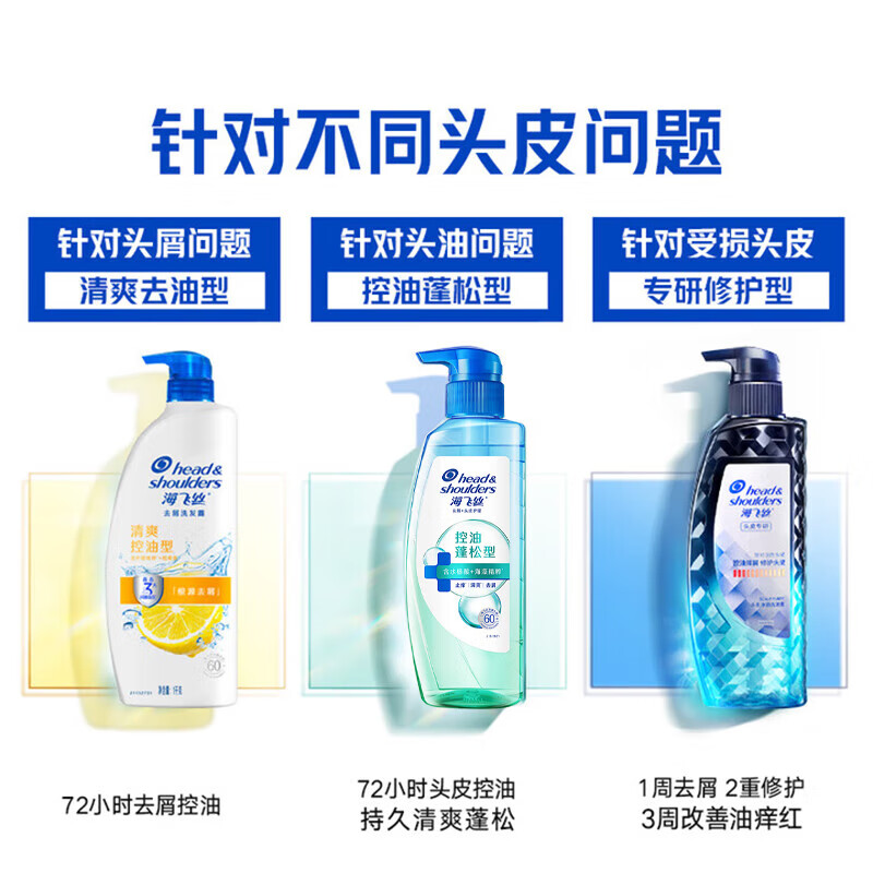 Head and Shoulders Anti-Dandruff Shampoo Gold List Men and Women Refreshing Oil Removal 1KG Shampoo Cream Shampoo Oil Control Liu Yuning Same Style