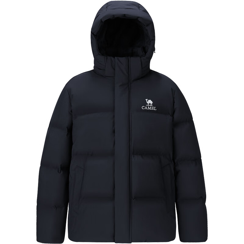 Camel men's down jacket autumn and winter new three-proof outdoor cold-resistant windproof warm hooded jacket M15CR07013
